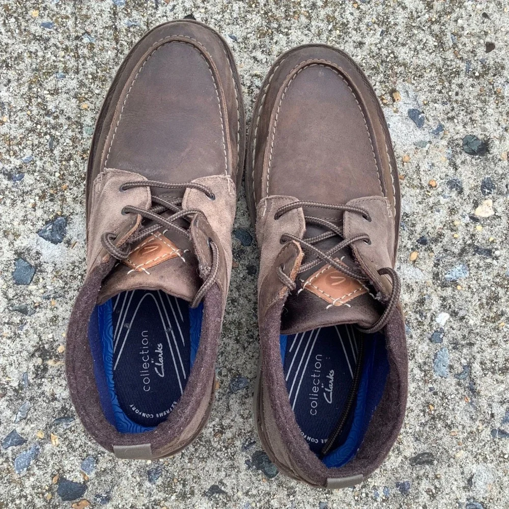 Clarks Collection Mens Brown Leather Suede Chukka Boots 261629357100 Size 11